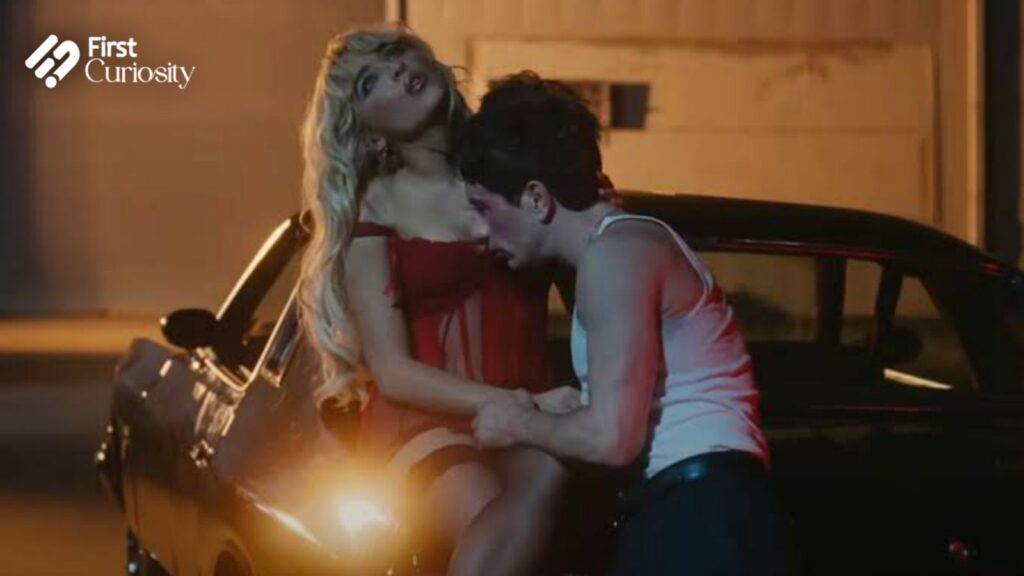 Sabrina Carpenter and Barry Keoghan in the music video