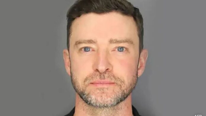 Justin Timberlake's mugshot