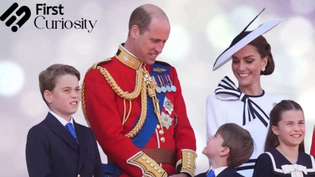 Prince William with wife and children