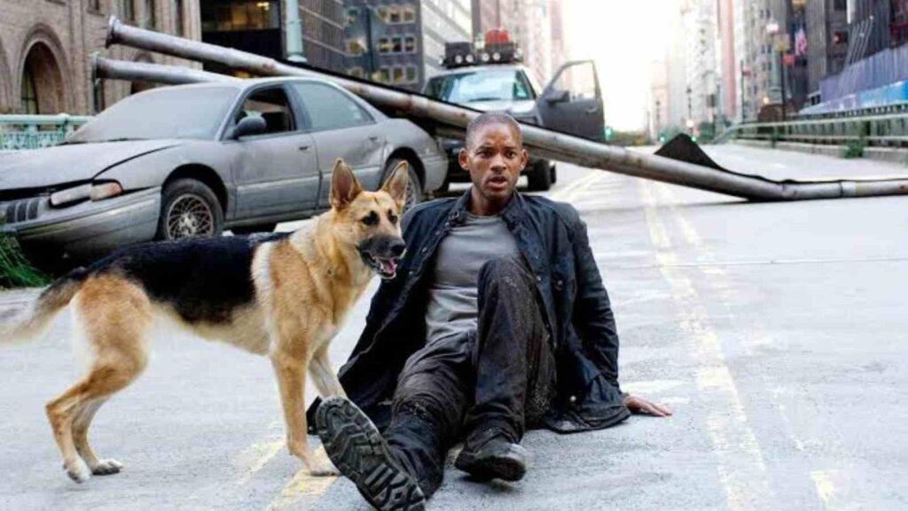 Sam and Neville in I Am Legend