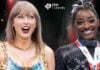 Simone Biles performs on Taylor Swift's song