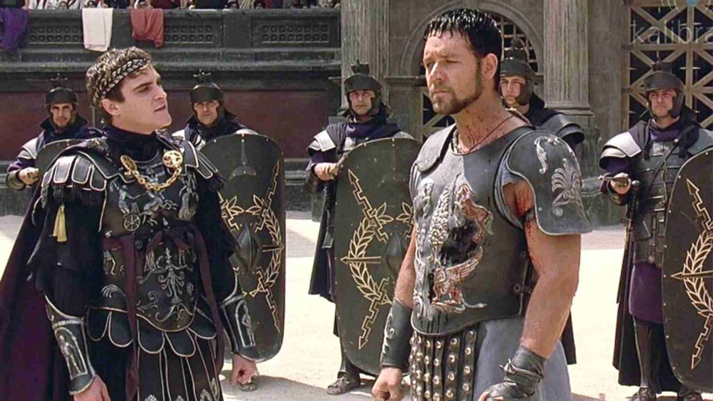 Joaquin Phoenix and Russell Crowe in 'Gladiator'
