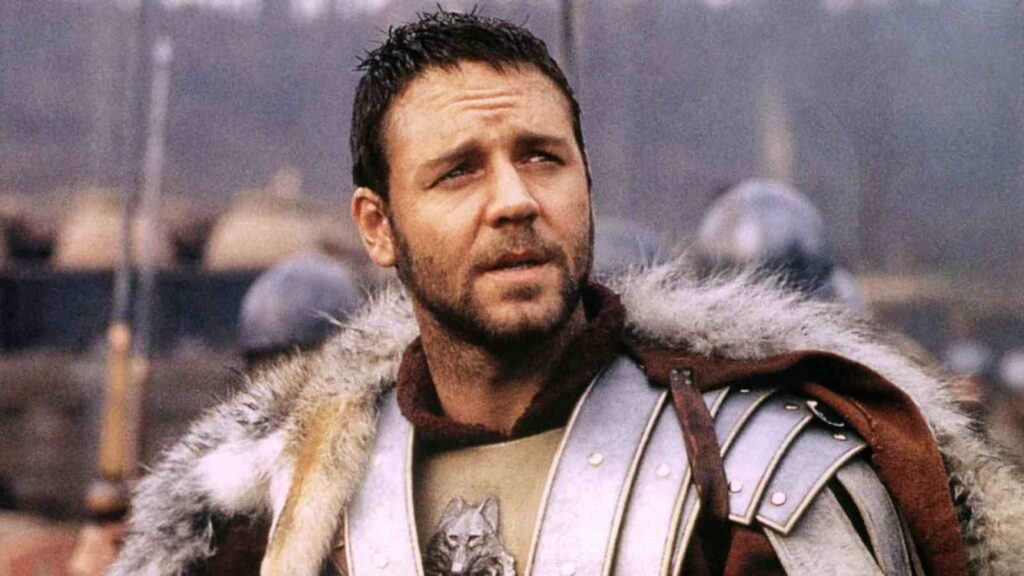 Russell Crowe as Maximus in 'Gladiator' (Image: Paramount)