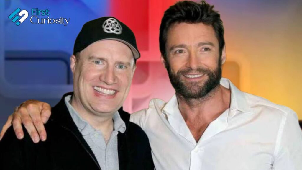 Kevin Feige and Hugh Jackman