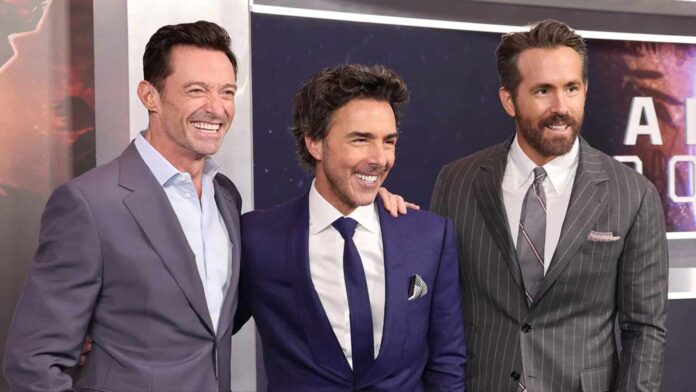 Hugh Jackman, Shawn Levy And Ryan Reynolds