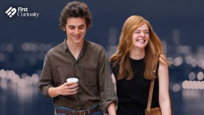 Elle Fanning and Timothée Chalamet