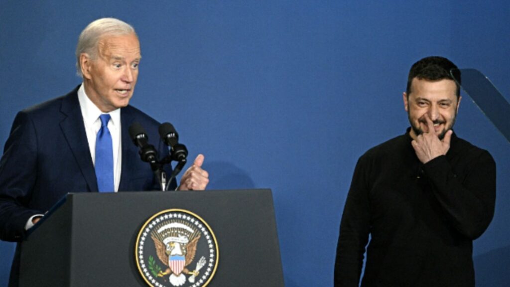 Joe Biden and Volodymyr Zelenskyy