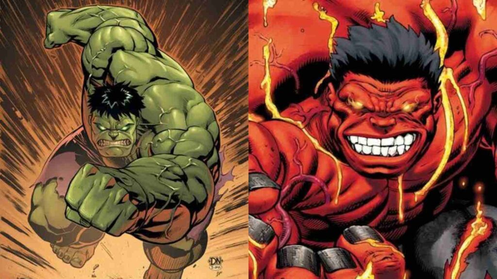 The Incredible Hulk and The Red Hulk