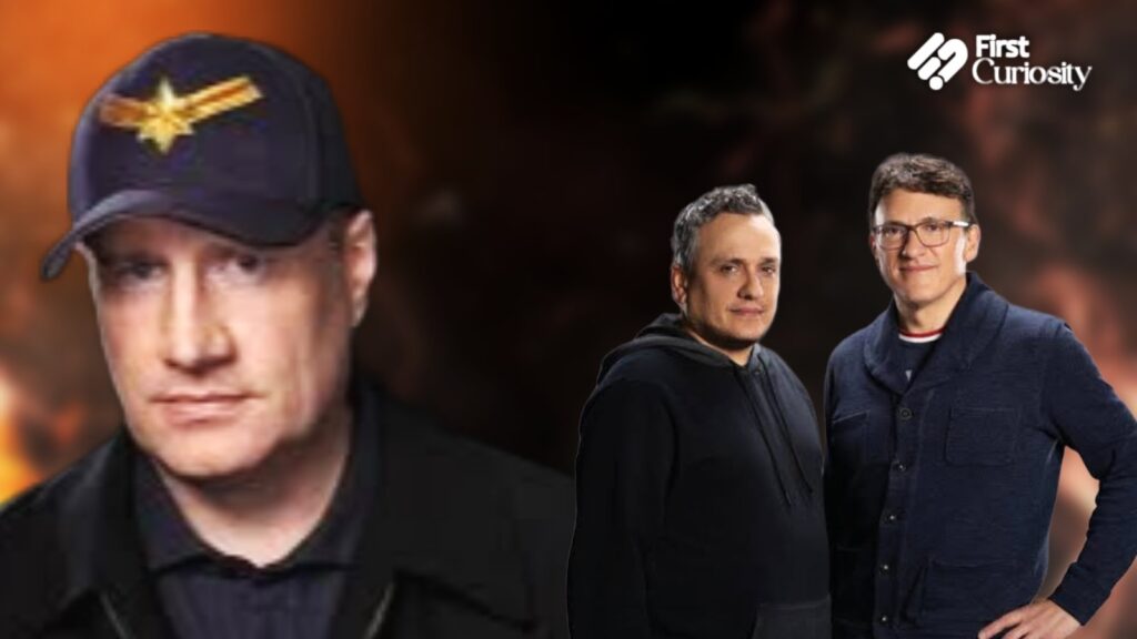 (L) Kevin Feige and (R) the Russo brothers