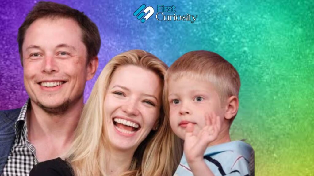 Elon Musk with his wife and child Xavier