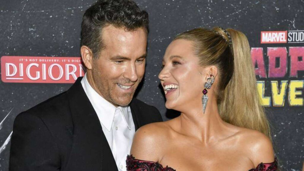 Ryan Reynolds and Blake Lively in the premiere of 'Deadpool and Wolverine' (Image via Bendigo Advertiser) 