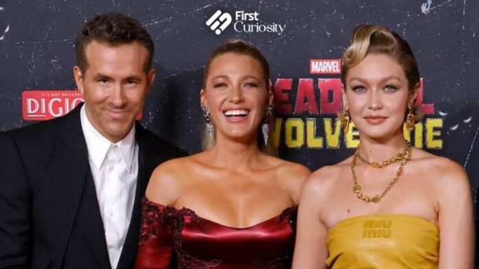 Ryan Reynolds, Blake Lively and Gigi Hadid at at 'Deadpool & Wolverine' premiere (Image: Instagram)