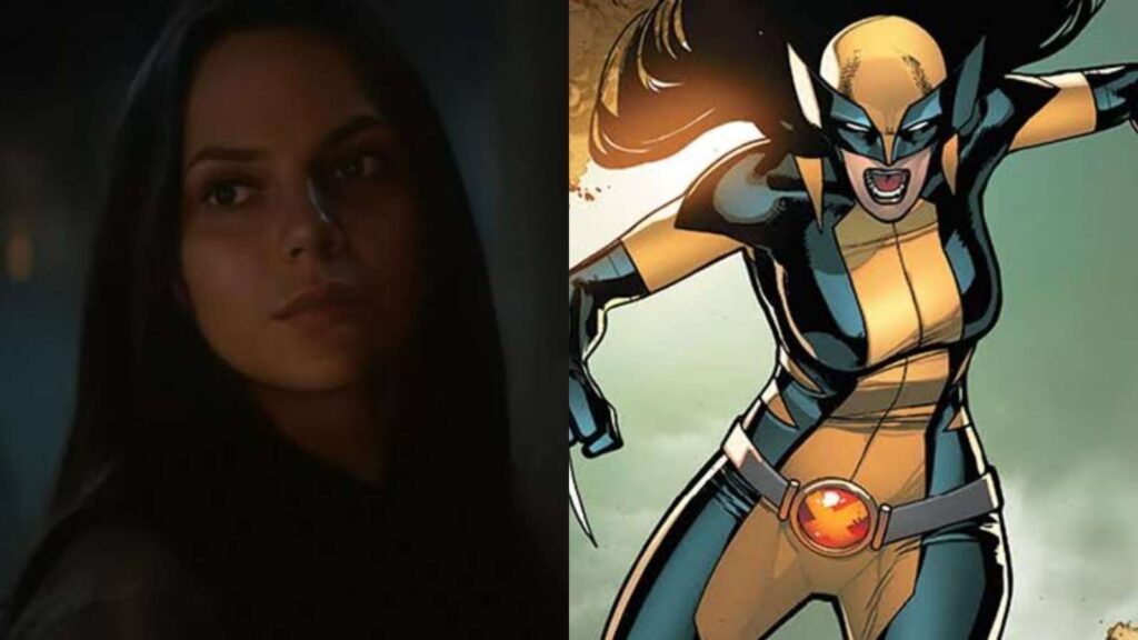 (L) Dafne Keen as Laura Kinney, (R) Laura in the comics (Image: Marvel)