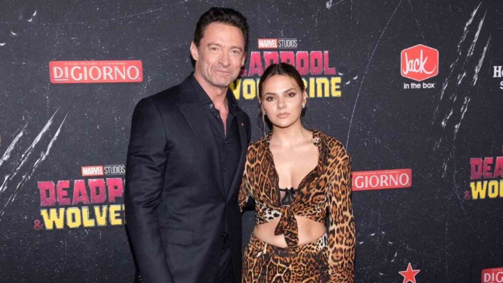 Dafne Keen and Hugh Jackman at Deadpool and Wolverine's premier