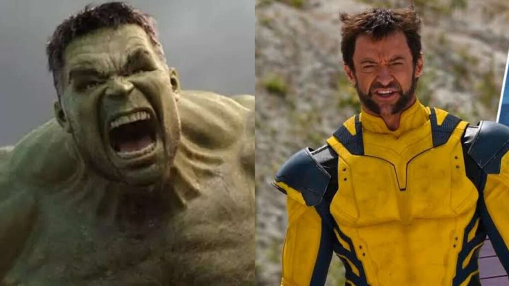 (L) Mark Ruffalo as Hulk and (R) Hugh Jackman as Wolverine (Image: Marvel)