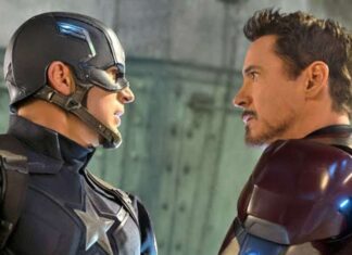 (L) Chris Evans as Captain America and (R) Robert Downey Jr. as Iron Man (Image: Marvel)