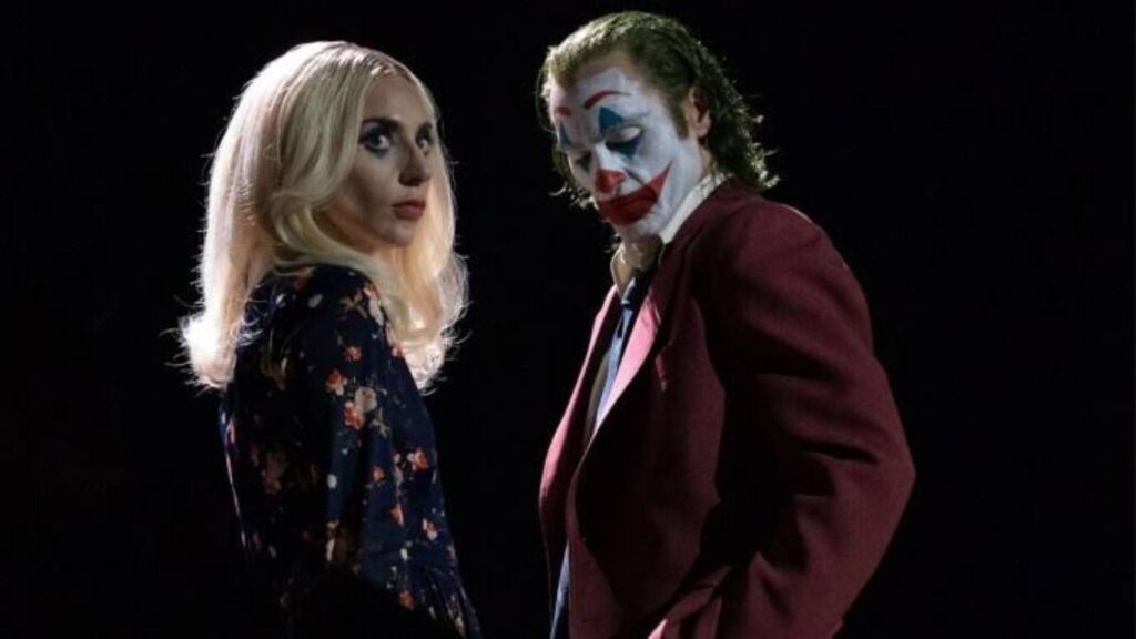 (L) Lady Gaga as Harley Quinn and (R)Joaquin Phoenix as Joker (Image: DC Studios/Warner Bros )