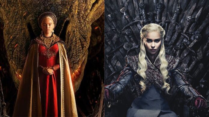 Queen Rhaenyra Targaryen and Daenerys Targaryen (Image: HBO)