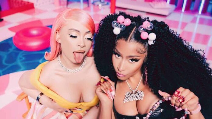 (L) Ice Spice and (R) Nicki Minaj (Image: youtube.com/NickiMinaj)