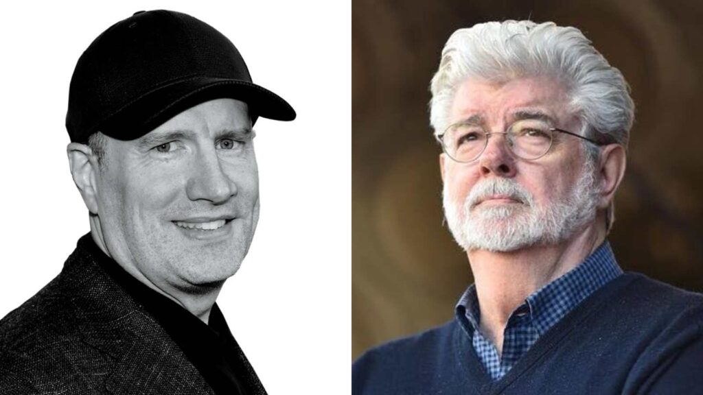 (L) Kevin Feige (Image Variety) and (R) George Lucas (Image: Forbes)