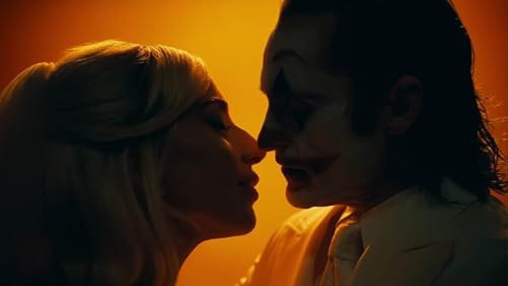 Lady Gaga as Harley Quinn and Joaquin Phoenix as Joker