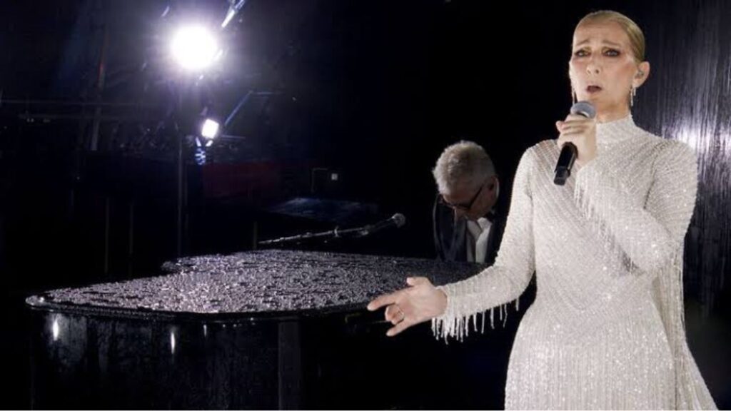 Celine Dion at Paris Olympics (Image: @Olympics X)