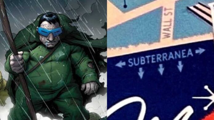 Mole Man (L) and 'The Fantastic Four: First Steps' Map (R) (Image: Marvel)