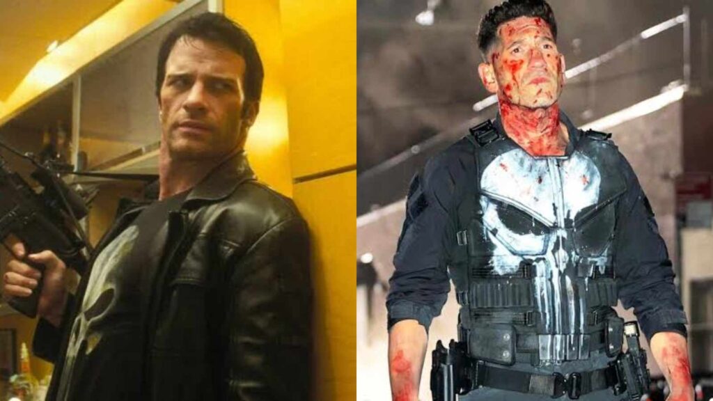 Thomas Jane as The Punisher (L) and Jon Bernthal as The Punisher (R) (Image: Marvel) 