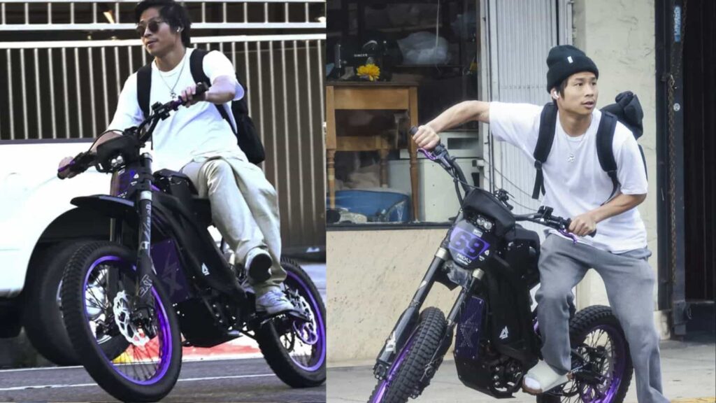 Pax Jolie- Pitt in his bike (Image: TMZ/ Page Six)