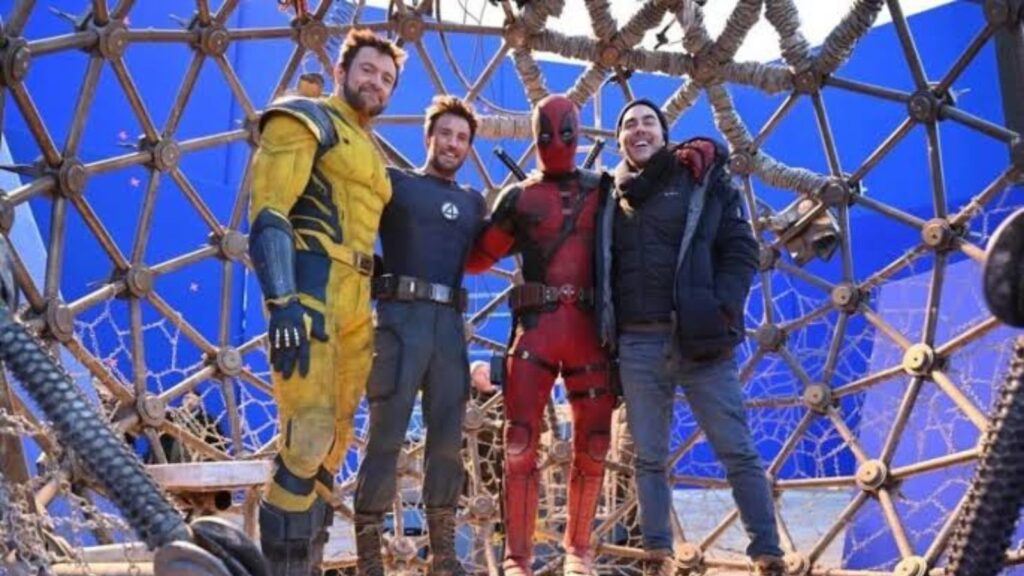 Hugh Jackman, Chris Evans, Ryan Reynolds and Shawn Levy (Image: Instagram @ChrisEvans)