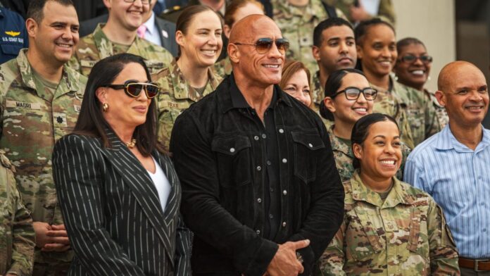 Dwayne Johnson and the US Army (Image: The US Army Photos)