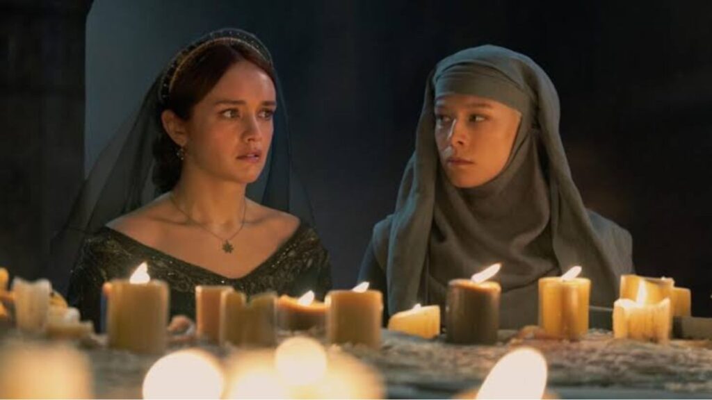 Alicent and Rhaenyra in episode 3 of 'House Of The Dragon' (Image: HBO)