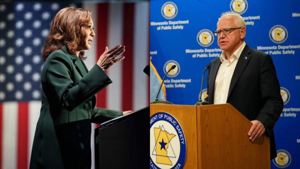 Kamala Harris and Tim Walz (Image: Instagram @kamalaharris @mngovernor)