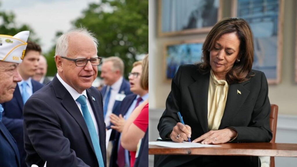 Tim Walz and Kamala Harris (Image: Instagram @mngovernor @kamalaharris)