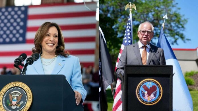 Kamala Harris and Tim Walz (Image: Instagram @kamalaharris @mngovernor)