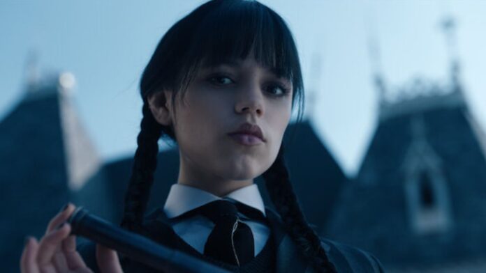 Jenna Ortega in and as Wednesday (Image: Netflix)