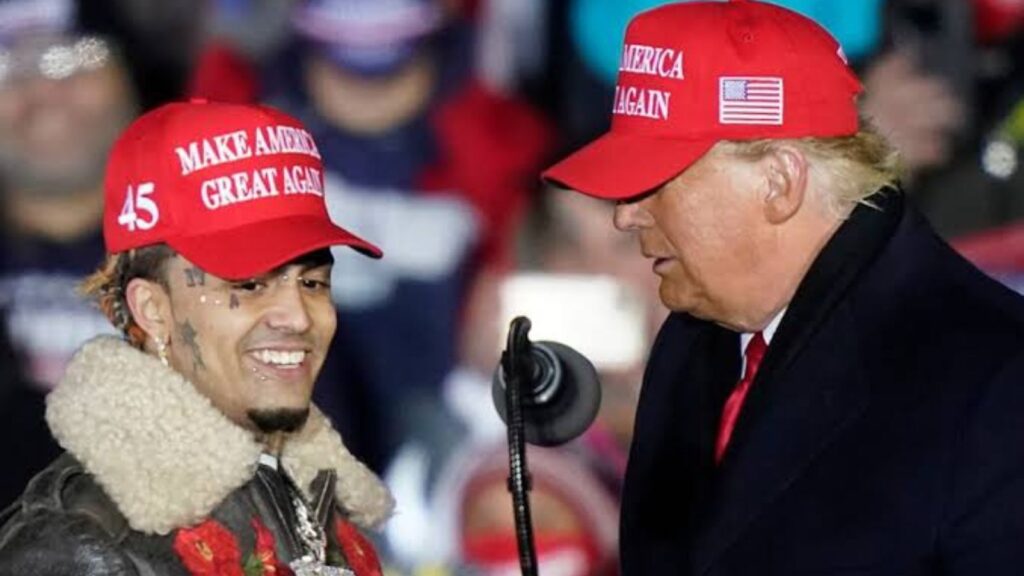 Lil Pump in Donald Trump's rally (Image: Variety)