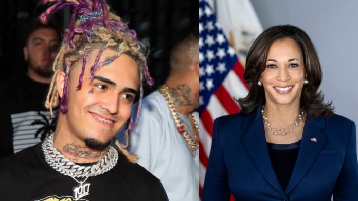 Lil Pump and Kamala Harris