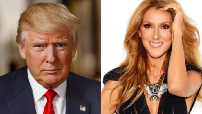 (L) Donald Trump and Celine Dion (R) (Image: X)