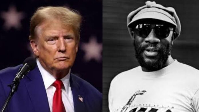 (L) Donald Trump and (R) Isaac Hayes (Image: Bloomberg / GQ)