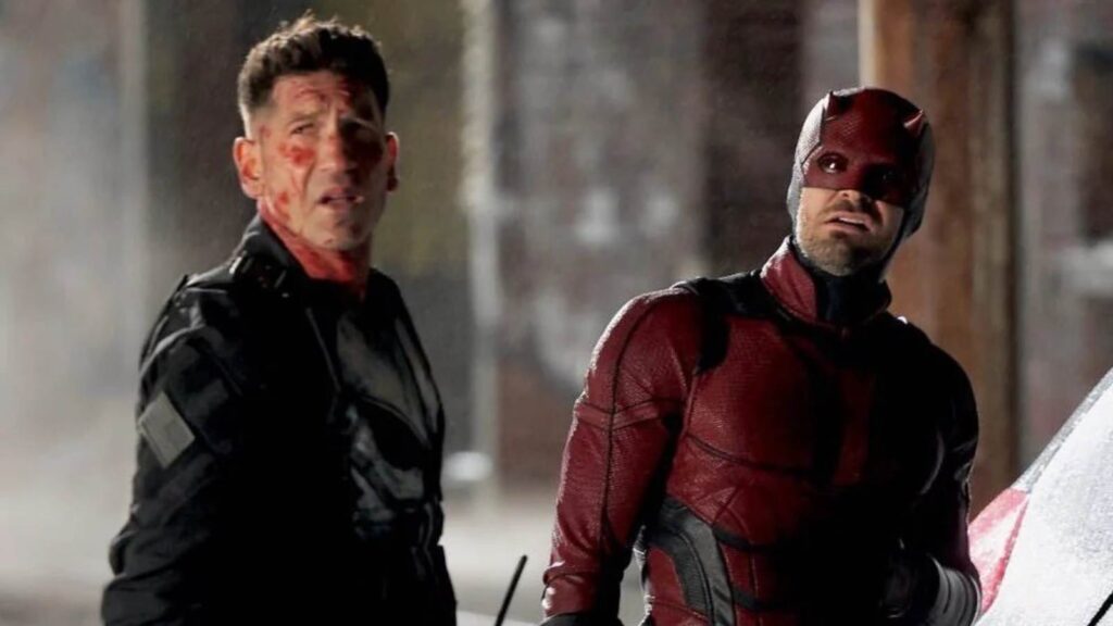 (L) Jon Bernthal as The Punisher and (R) Charlie Cox as Daredevil (Image: Marvel)