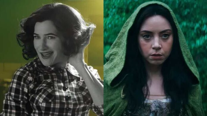 (L) Kathryn Hahn as Agatha and (R) Aubrey Plaza as Rio (Image: Marvel)