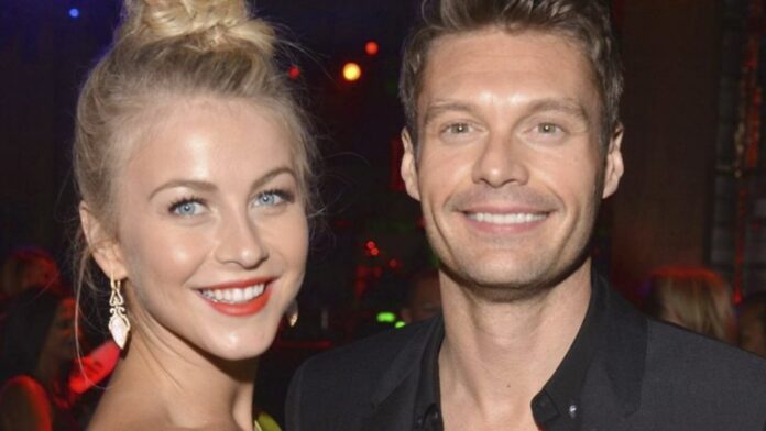 (R) Julianne Hough and (L) Ryan Seacrest (Image: X /@ enews)