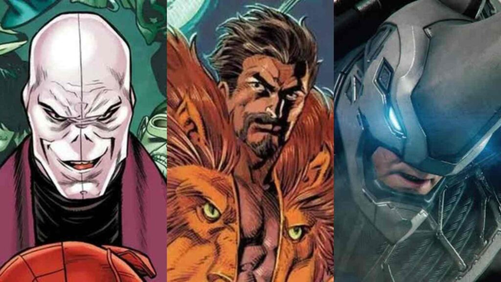 (L to R) Chameleon, Kraven the hunter, Rhino (Image: Sony)