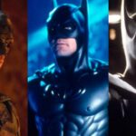 (L to R) Rober Pattinson, George Clooney, and Michael Keaton as Batman (Image: Warner Bros)