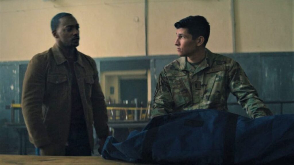 Anthony Mackie and Danny Ramirez in 'The Falcon And The Winter Solider' (Image: Marvel Studios)