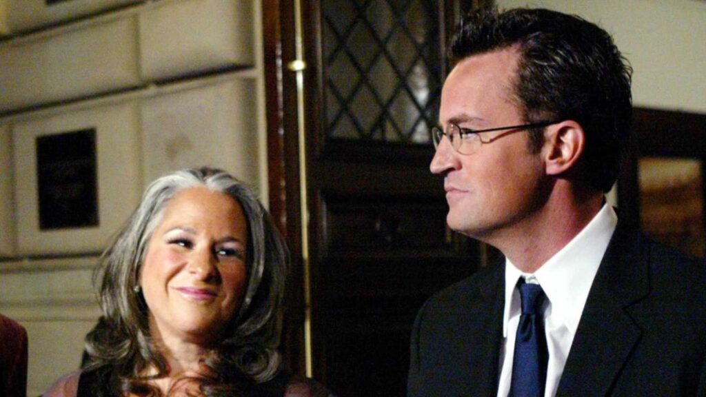 Marta Kauffman (L) and Matthew Perry (R)