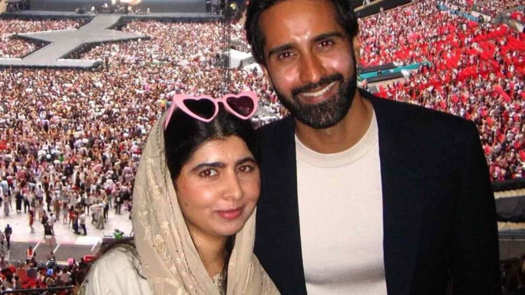 Malala Yousafzai and her husband Asser Malik at the Eras Tour (Image: Instagram @/malala)