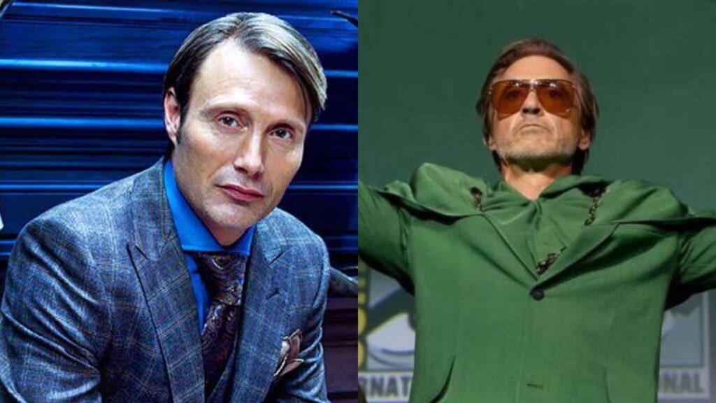 (L) Mads Mikkelsen as Hannibal and (R) Robert downey Jr as Dr. Doom (Image: Amazon, instagram @Marvel) 