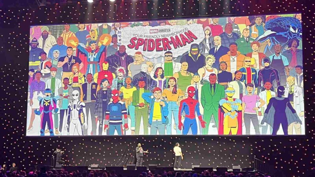 Image from 'Your Friendly  Neighborhood Spider-Man' panel at D23 (Image: Reddit)